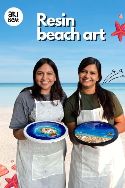 Resin beach art