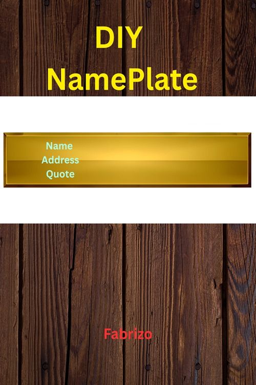 Resin Name Plate for Homes