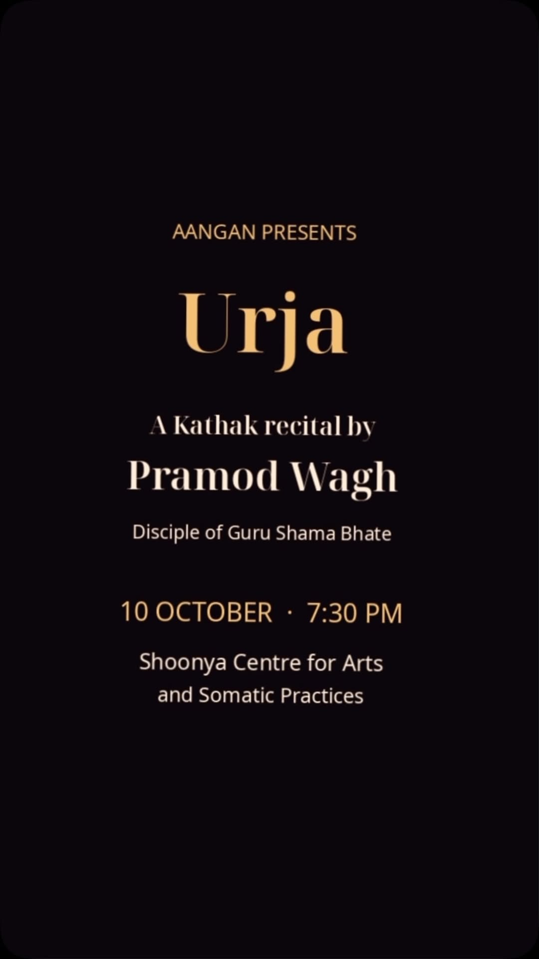 URJA - a Kathak recital by Pramod Wagh